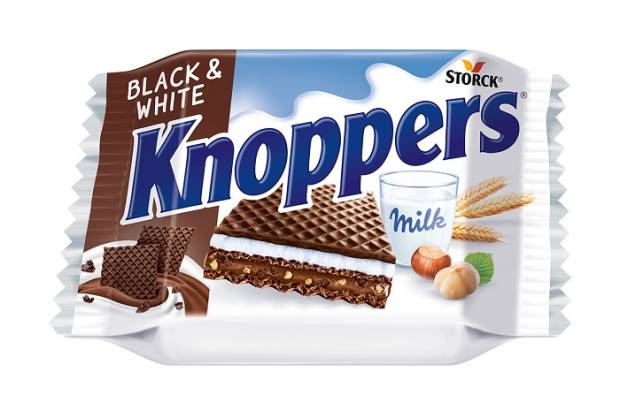 Knoppers 25g black & white