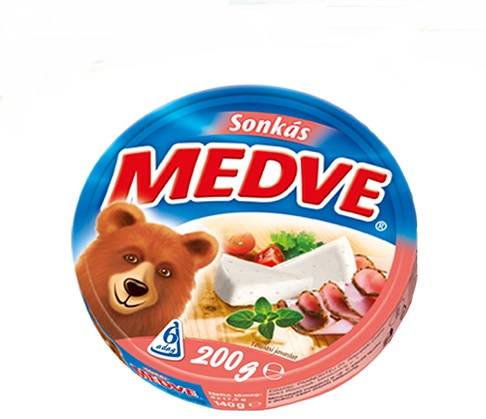 Medve ömlesztett sajt 200g sonkás