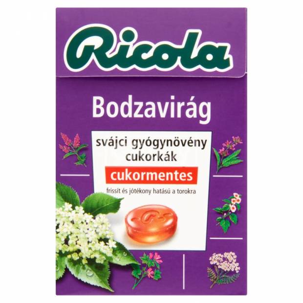 Ricola cukorka 40g bodzavirág