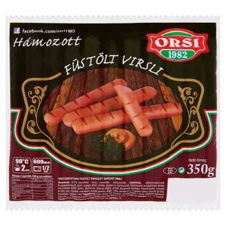 Orsi hámozott virsli 350g füstölt