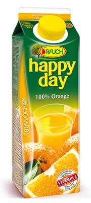 Happy Day gyümölcslé 1l 100% narancs dobozos