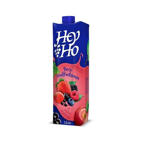 Hey-Ho gyümölcslé 1l 25% piros multivitamin dobozos