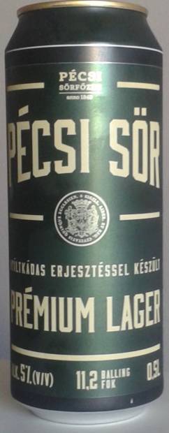 Pécsi Prémium Lager Dobozos Sör 0,5l