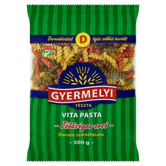 Gyermelyi Vita Pasta 500g Zöldséges orsó durum tészta